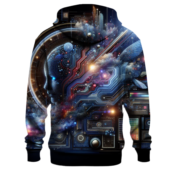 Futuristic Digital Dreamscape Hoodie