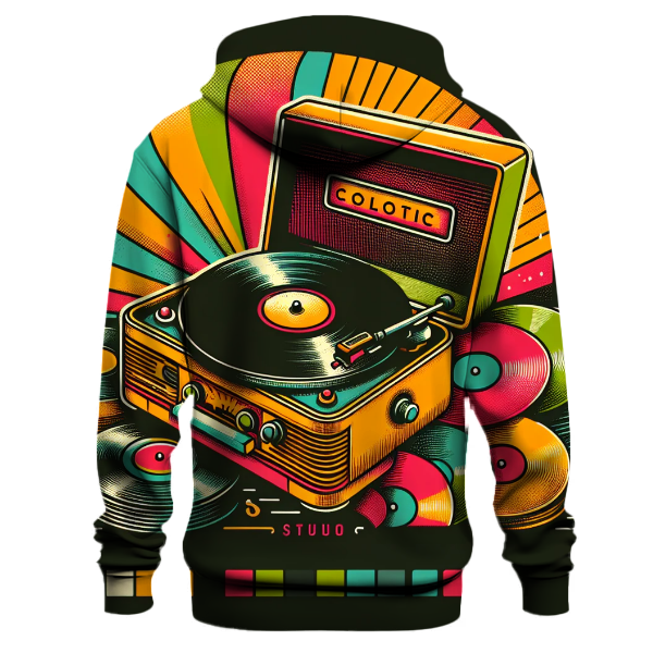 Vintage Record Player Design Hoodie