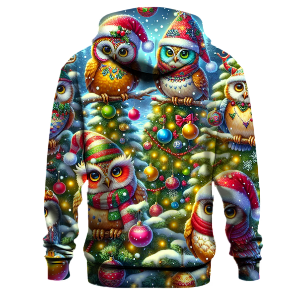 Charming Festive Owls Hoodie