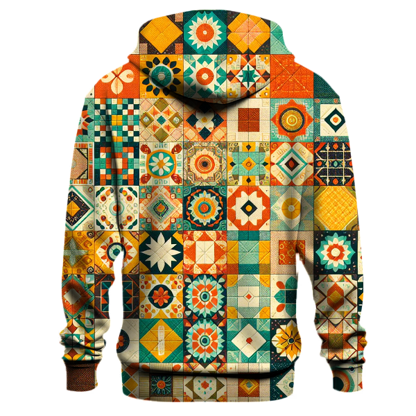 Vibrant Patchwork Quilt Hoodie