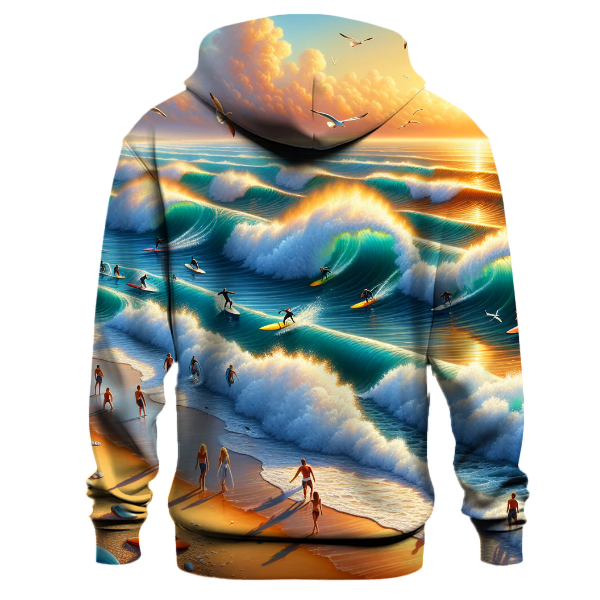 Surfing Wave Crest Hoodie