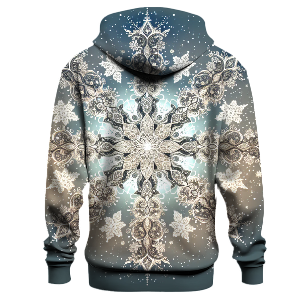 Glistening Snowflake Patterns Hoodie