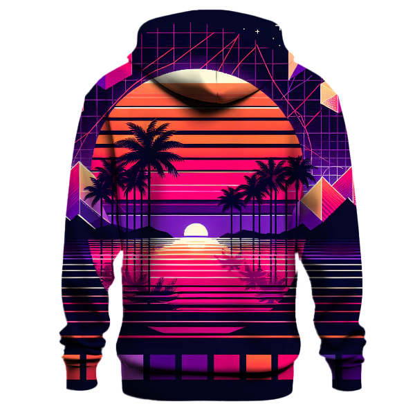 Neon Synthwave Vibes Hoodie