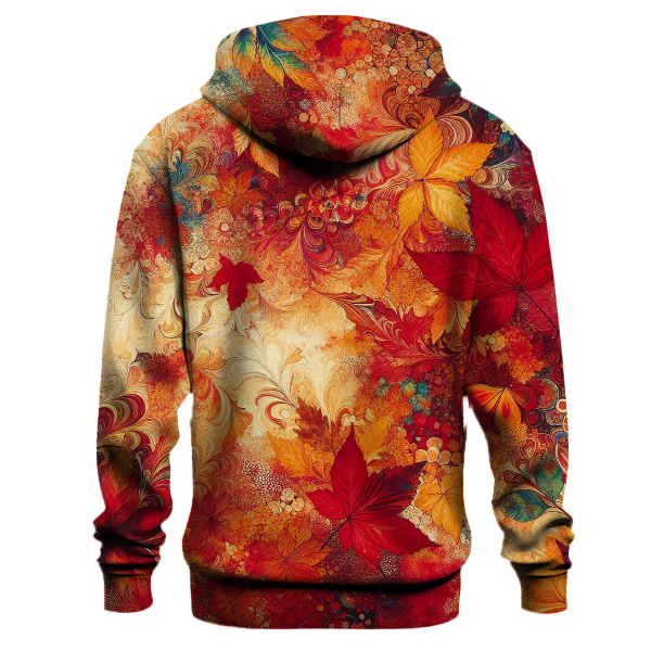 Crimson Autumn Leaves Hoodie