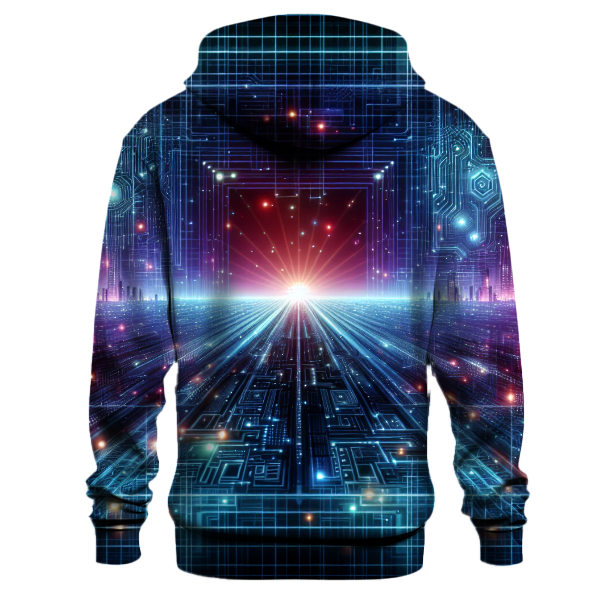 Futuristic Synth Grid Hoodie