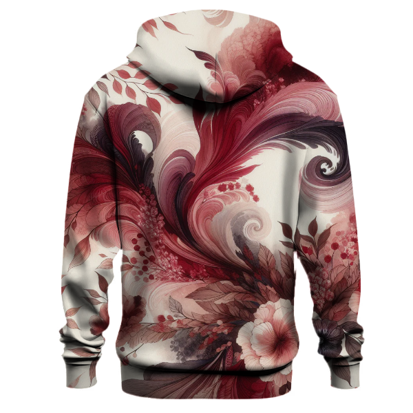 Crimson Petal Whirlwind Hoodie