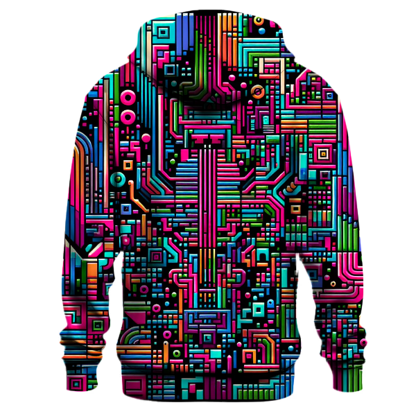 Digital Retro Glitch Hoodie