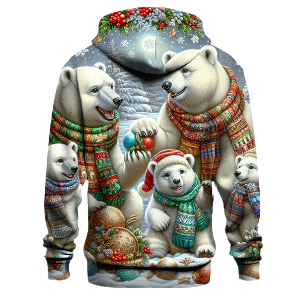 Cute Polar Bear Family Hoodie