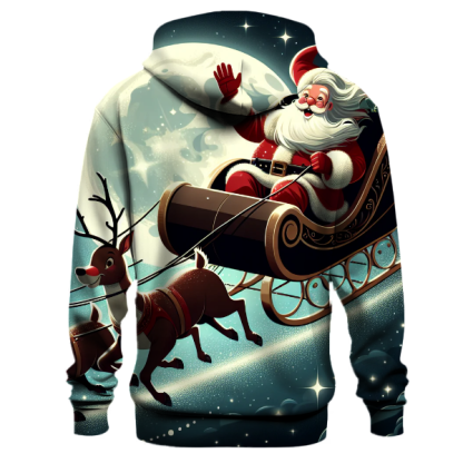 Joyful Santa's Sleigh Ride Hoodie