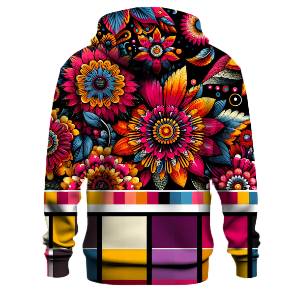 Charming Neon Floral Fantasy Hoodie
