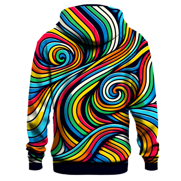 Groovy Rainbow Lines Hoodie