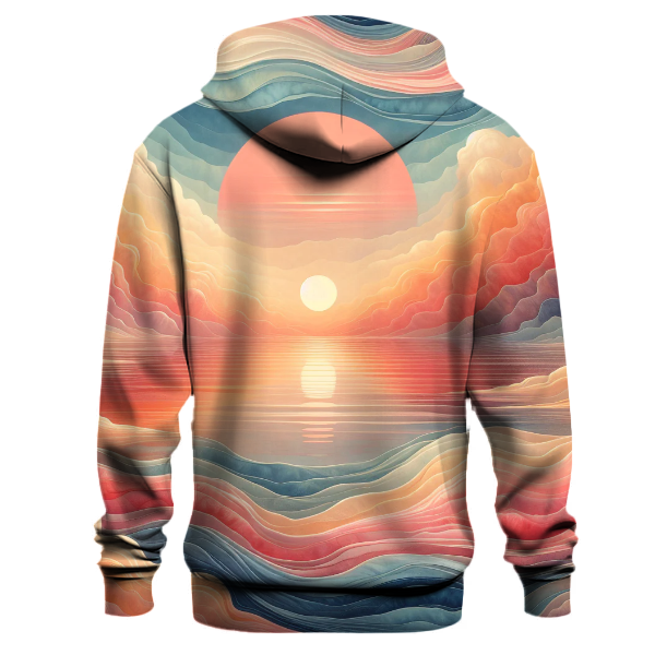 Sunrise Over Water Tie-dye Design Hoodie