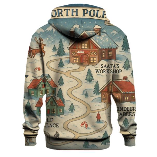 North Pole Map Hoodie