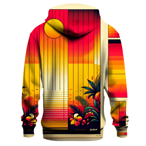 Fiery Tropical Sunset Gradient Hoodie