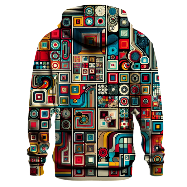 Retro Patchwork Art Hoodie