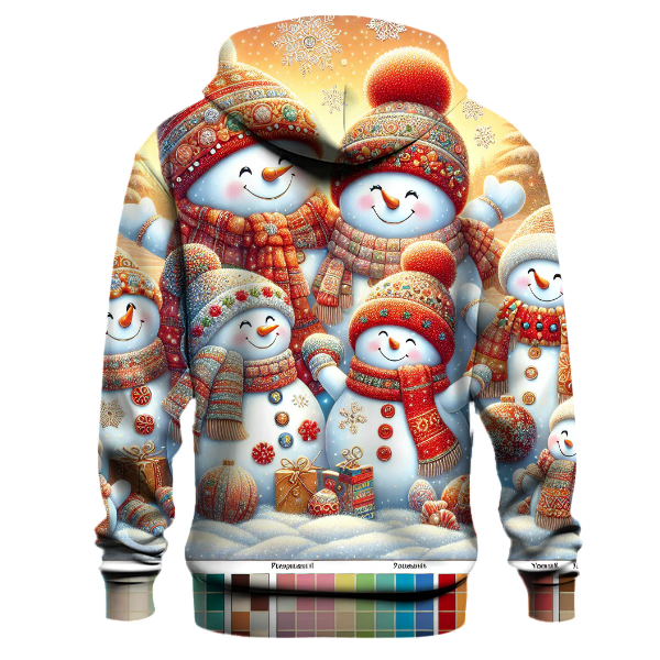 Cheerful Snowman Family Hoodie