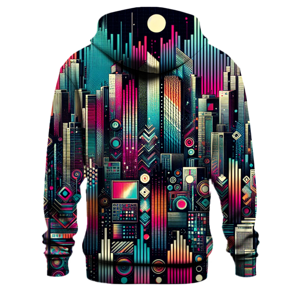 Synthwave Skyline Design Hoodie