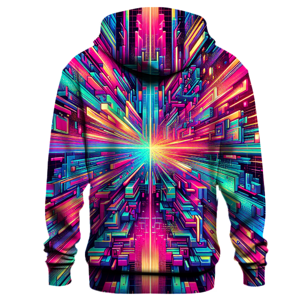 Neon Glitch Spectrum Hoodie