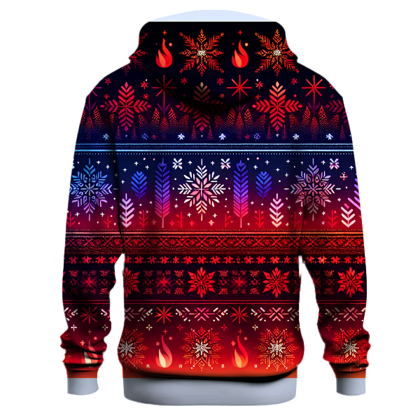 Crimson Winter Night Hoodie