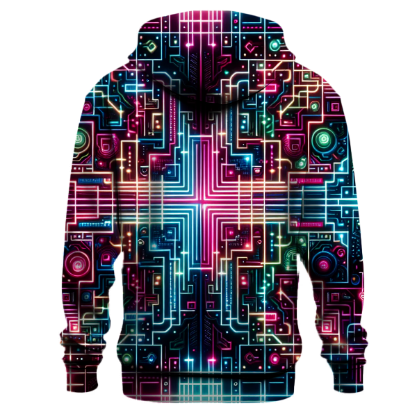 Neon Grid Illusions Hoodie
