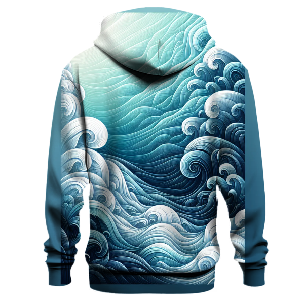 Frozen Ocean Waves Hoodie