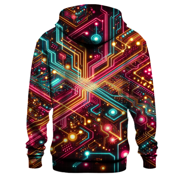 Cybernetic Neon Network Hoodie