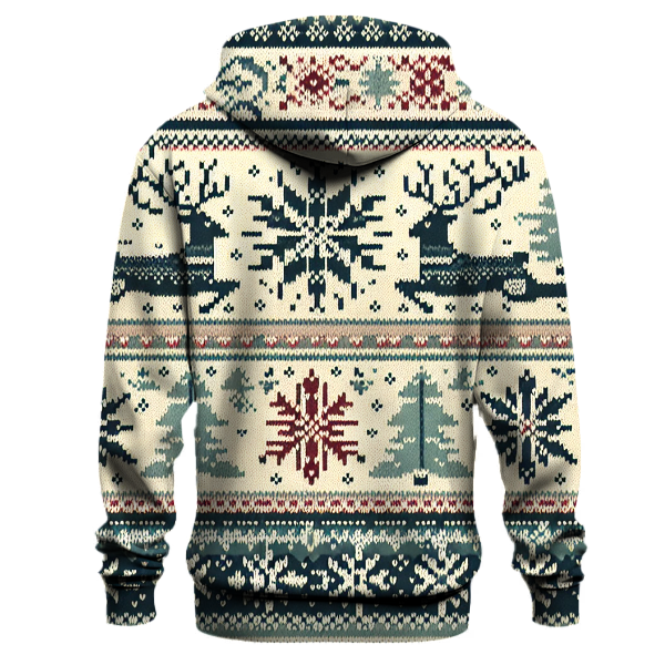 Festive Nordic Knit Hoodie