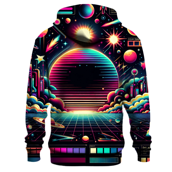 Retro Futuristic Spacescape Hoodie