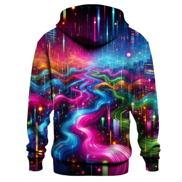 Neon Light Burst Hoodie