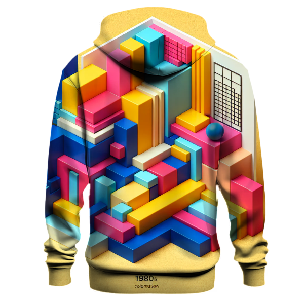 Vintage 80s Color Block Hoodie