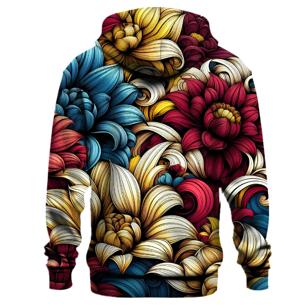 Daring Floral Symphony Hoodie