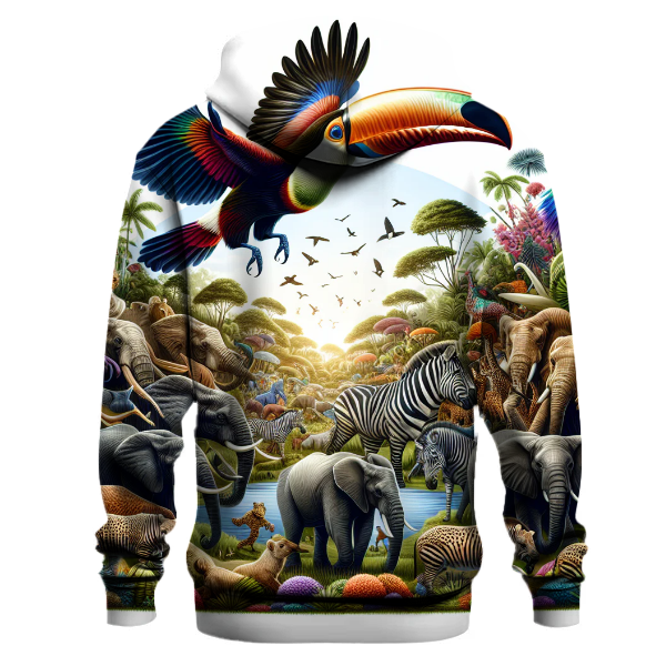 Colorful Wildlife Adventure Hoodie