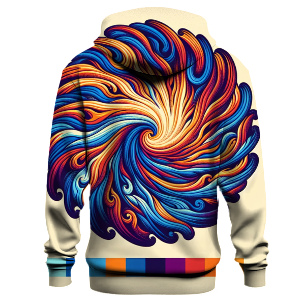 Classic 70s Tie-Dye Waves Hoodie