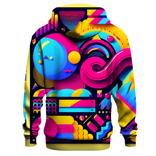 Funky 80s Floral Burst Hoodie