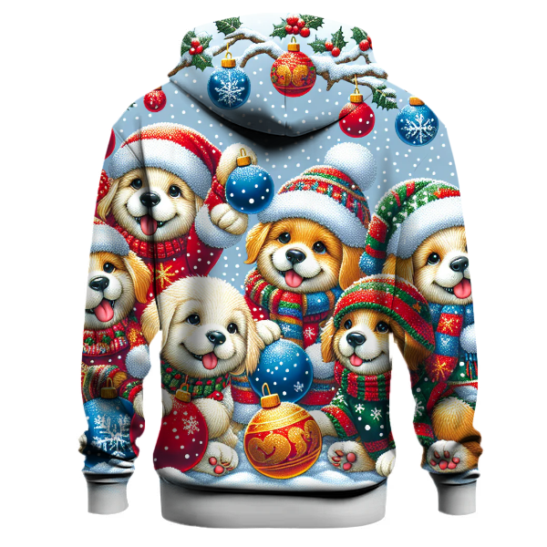 Holiday Puppy Playtime Hoodie