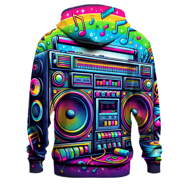 Retro Boombox Blast Hoodie