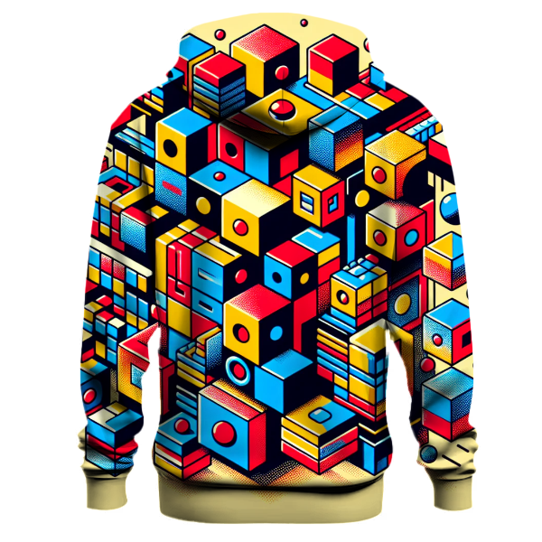 Colorful Retro Cubes Hoodie