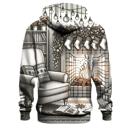 Cozy Christmas Reading Nook Hoodie