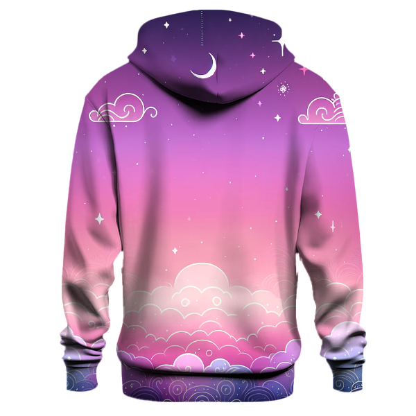 Whimsical Twilight Gradient Design Hoodie