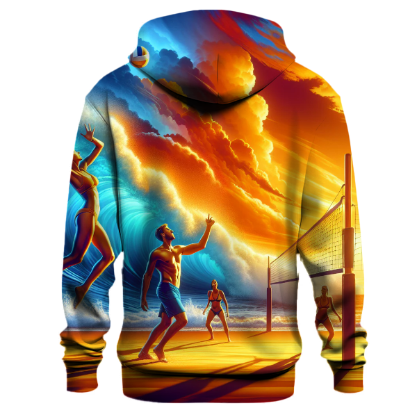 Beach Volleyball Sunsets Hoodie