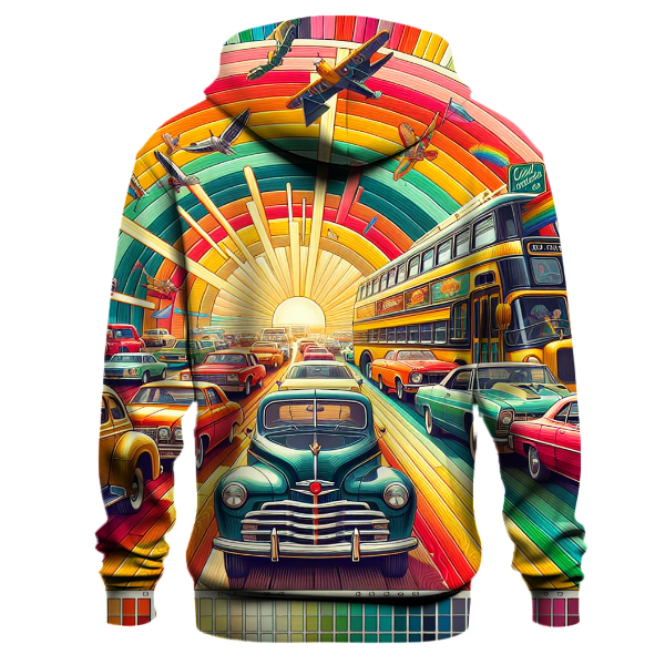Rainbow Road Trip Hoodie