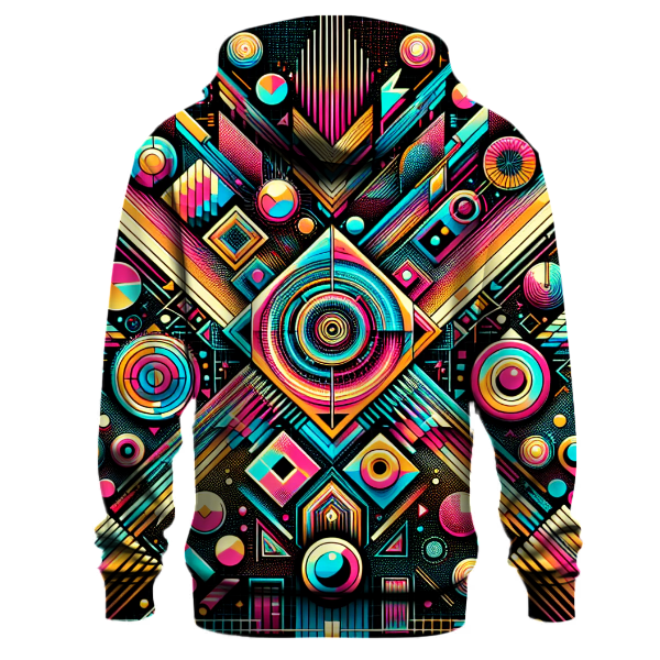 Neon Geometric Illusions Hoodie