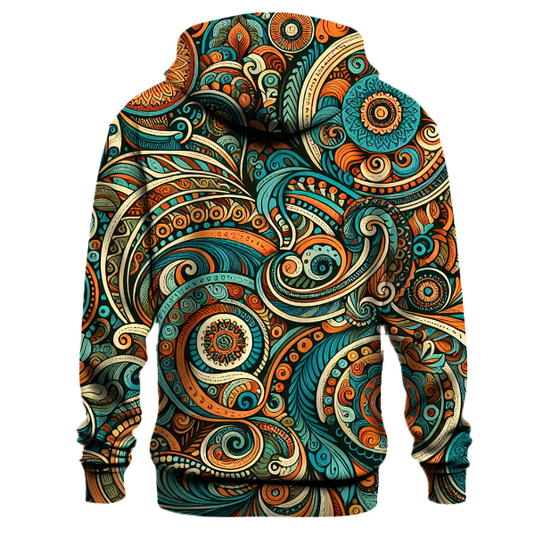 Groovy Paisley Pattern Hoodie