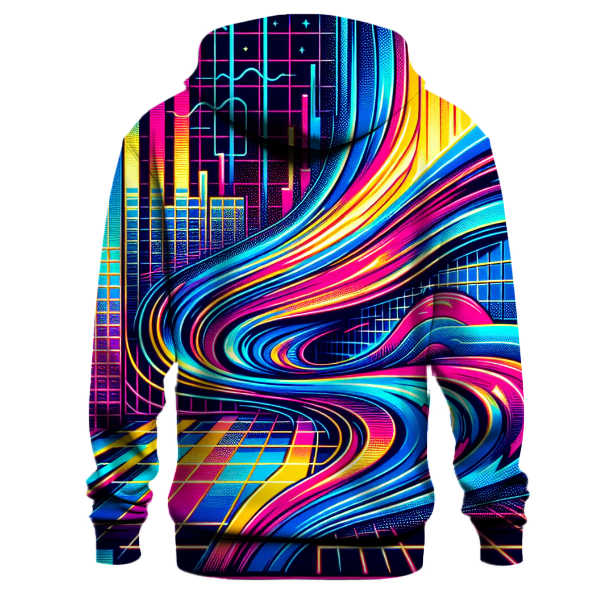 Neon Grid Explosion Hoodie