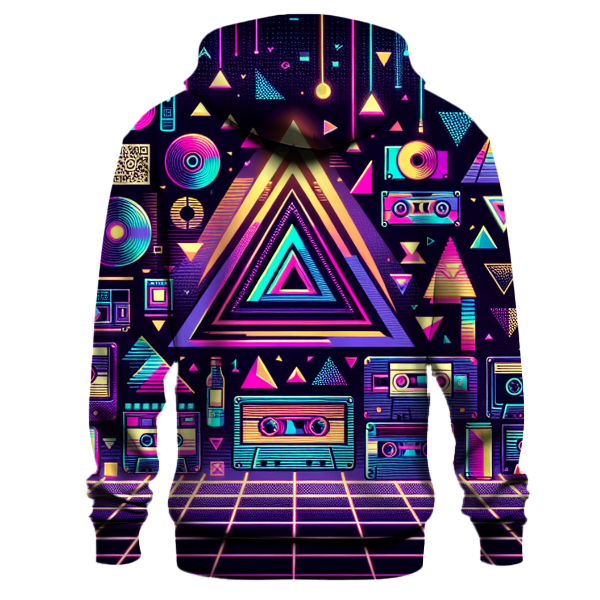 Retro 80s Neon Vibe Hoodie