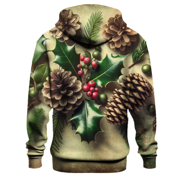 Pinecone and Holly Jolly Hoodie