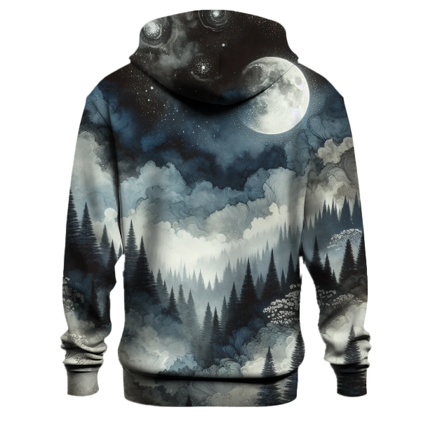 Moonlit Glade Tie-dye Design Hoodie