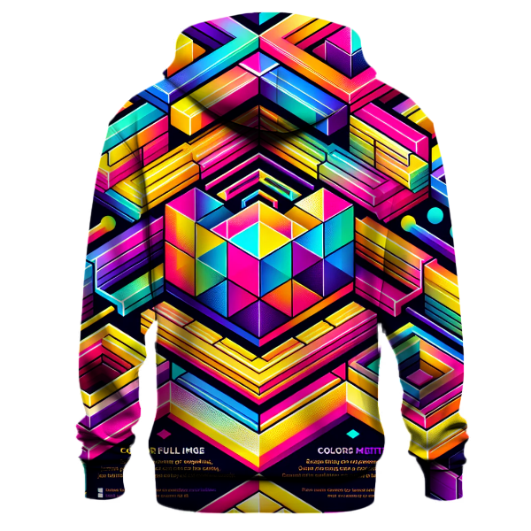 Neon Prism Design Hoodie