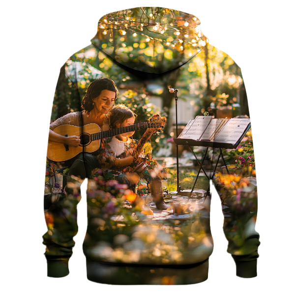 Heartstrings in Harmony A Musical Tribute to Motherhood Hoodie