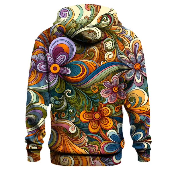 Groovy Floral Swirls Hoodie
